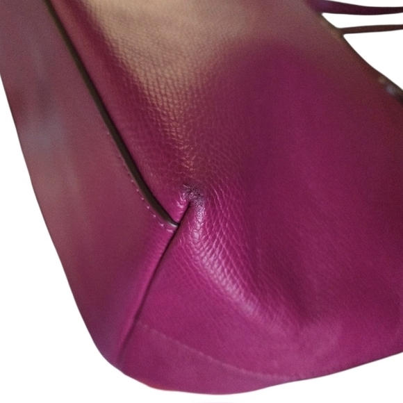 Coach Magenta Leather Tote Bag - Picture 7 of 15